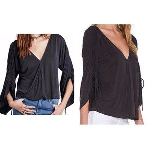 Free People Salt and Pepper Blouse